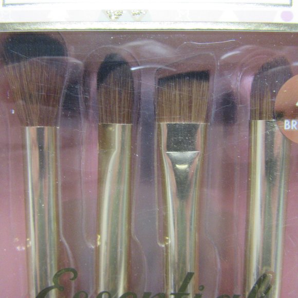 NWT! Beauty Concepts 4-Pc Set of Gold Cosmetic Brushes - Picture 3 of 4